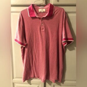 Christian Lacroix Mens Fuccia Pima Cotton Pink Polo Size XL.​